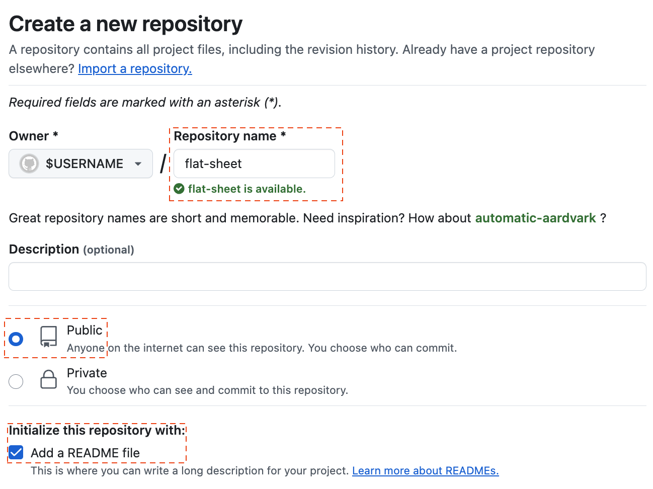 Repo creation