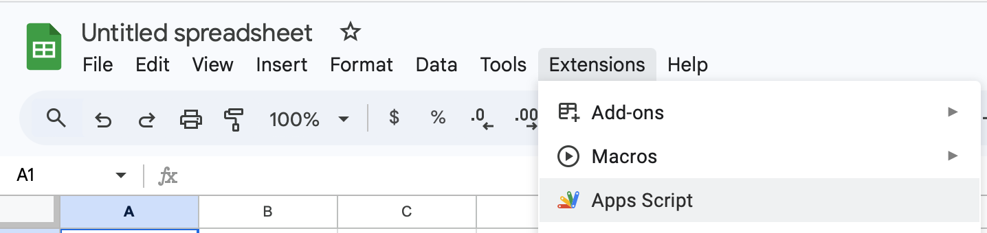 extensions - apps script