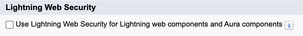 Disable Lightning Web Security